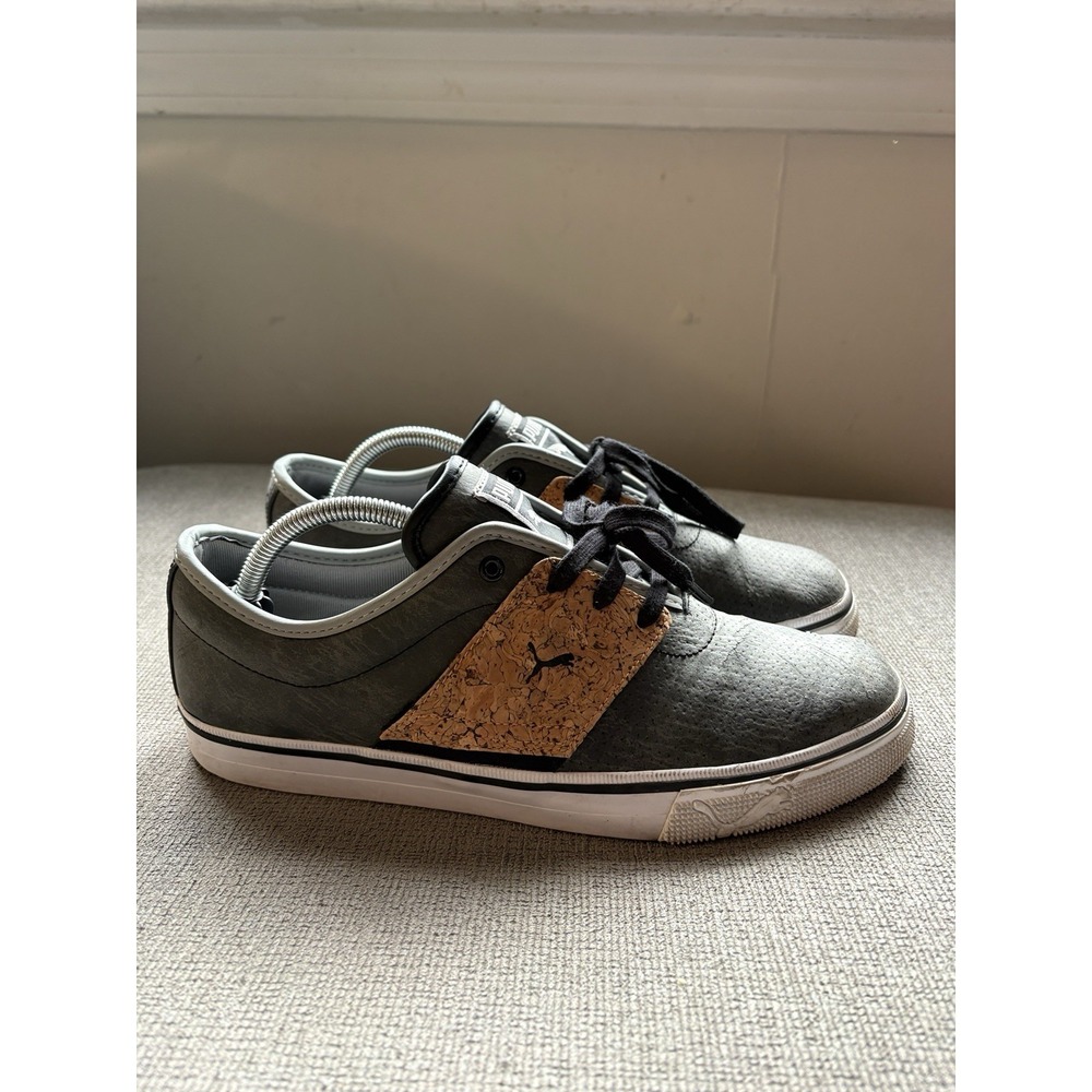 Puma El Ace L Handcraft Mens Shoes Sneakers 357096 01 Size 10 Canvas Cork - Picture 3 of 8